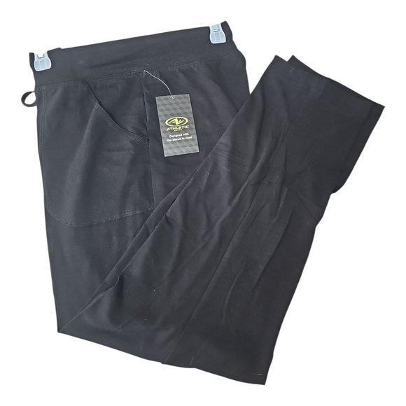 Case Of 8 Athletic Womens Cotton Pants Black - Picture 1 of 2